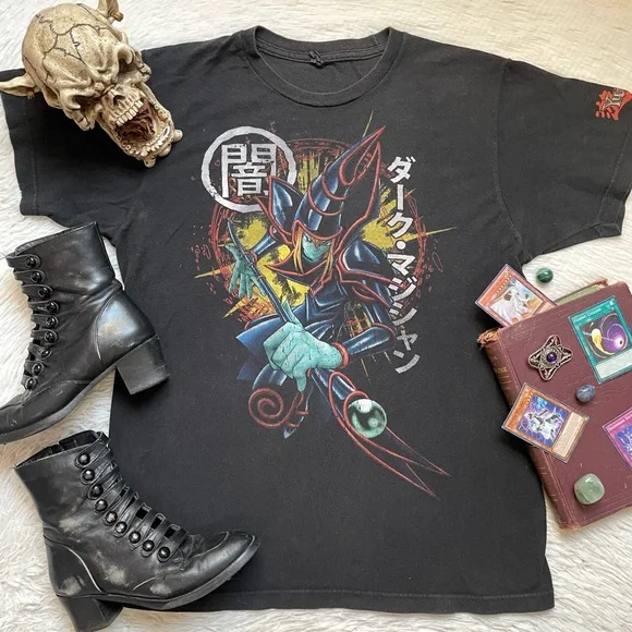 Vintage 90s Yugioh Dark Magician anime graphic tee - Picture 3 of 16